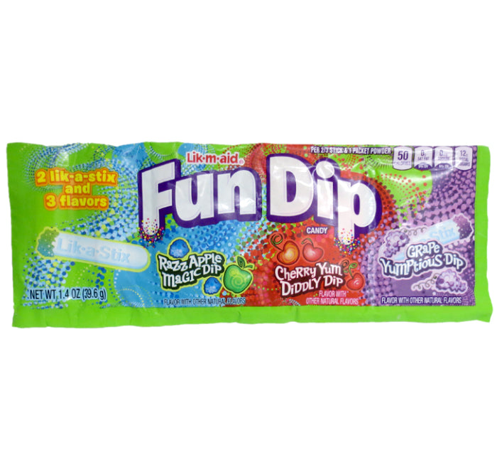 Lik-M-Aid Fun Dip (Apple/Cherry/Grape)