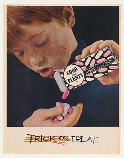 1940s halloween good and plenty retro ad