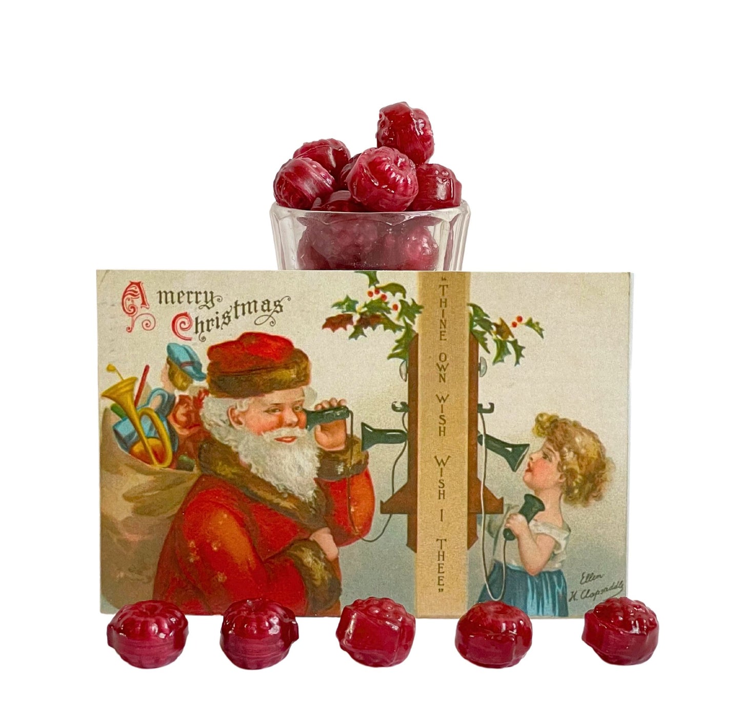 Raspberry Filled Holiday Candy