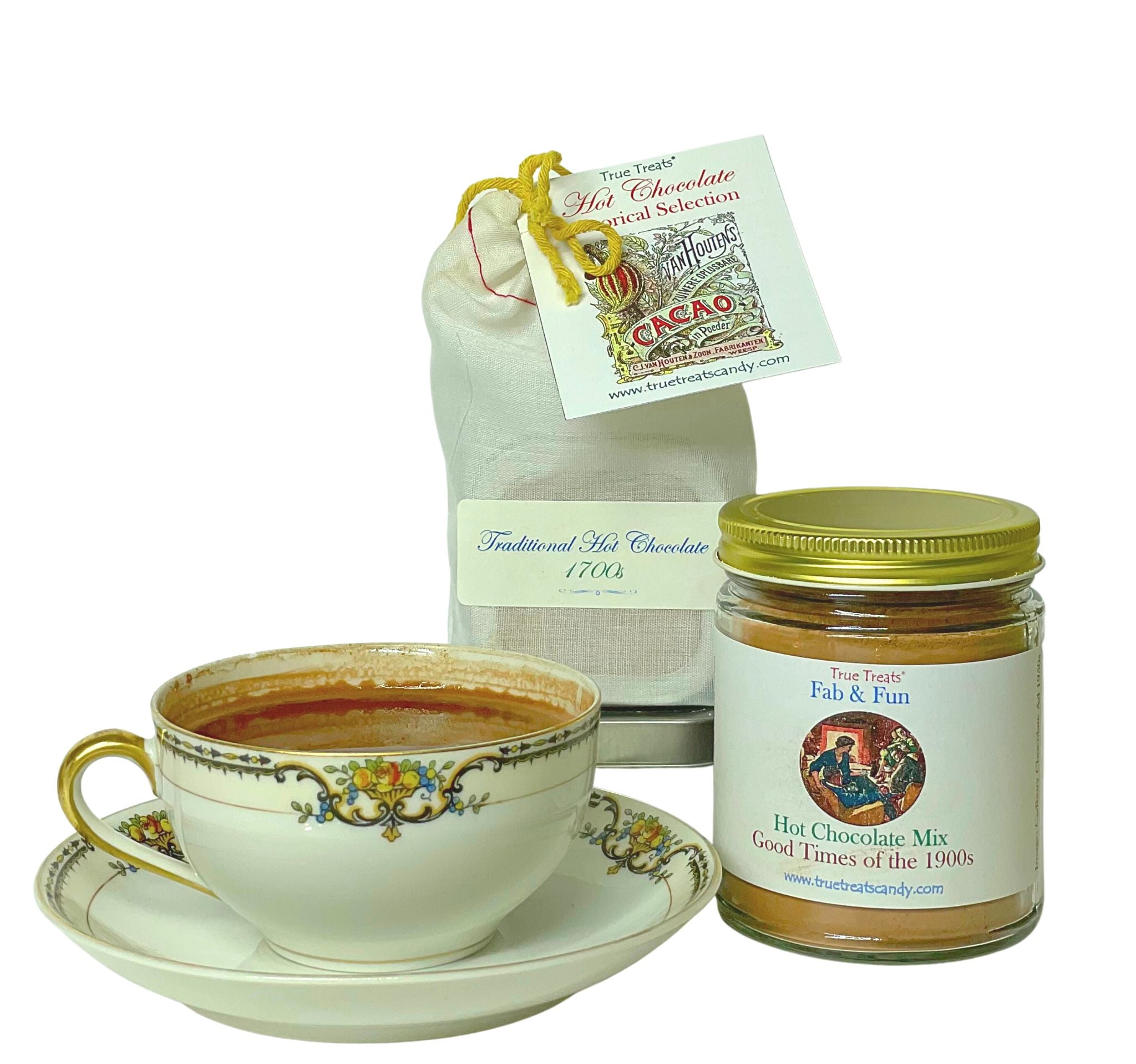 Hot Chocolate Mix 1700s Traditional & 1900s Modern True Treats Candy