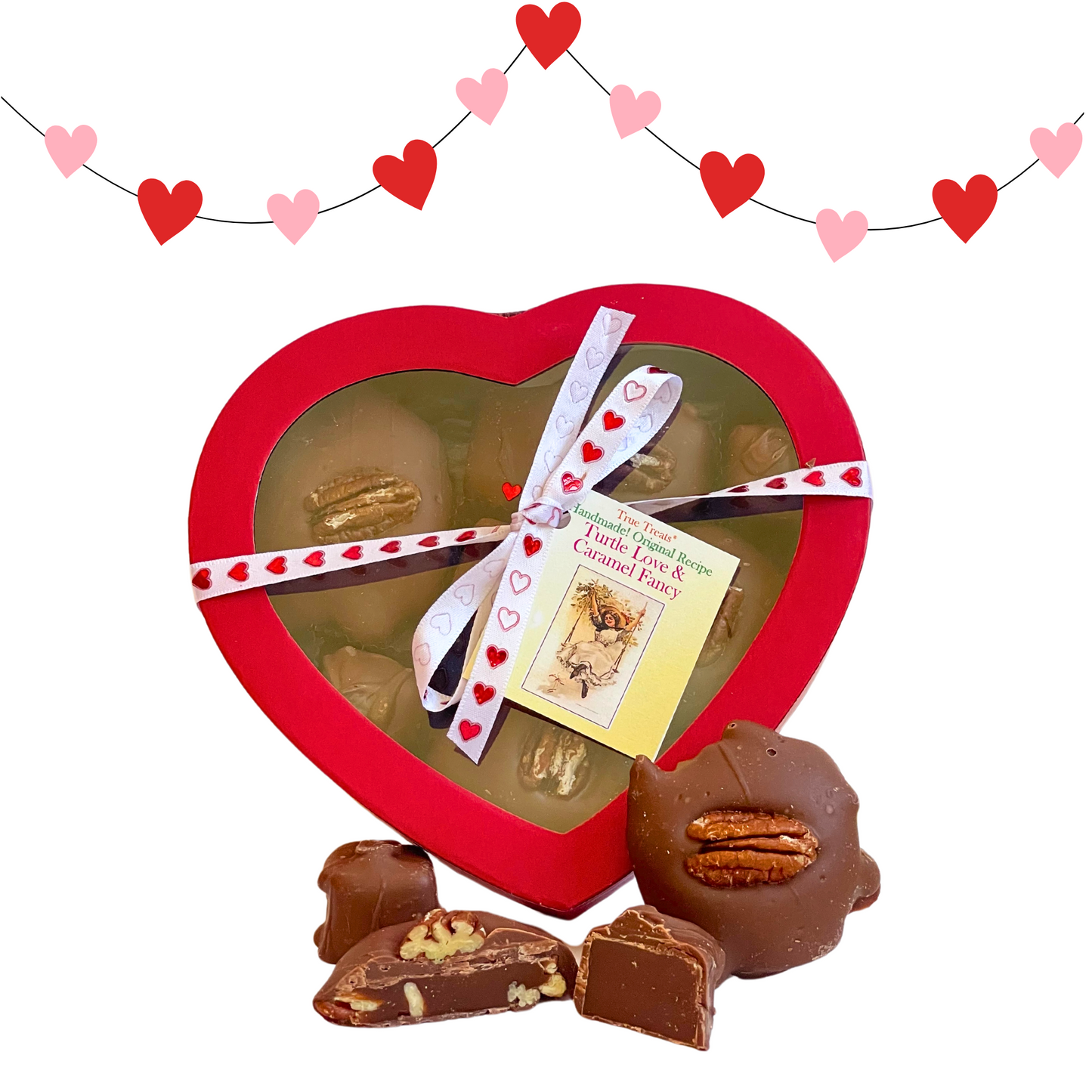 Caramels in a Traditional Heart-Shaped Box