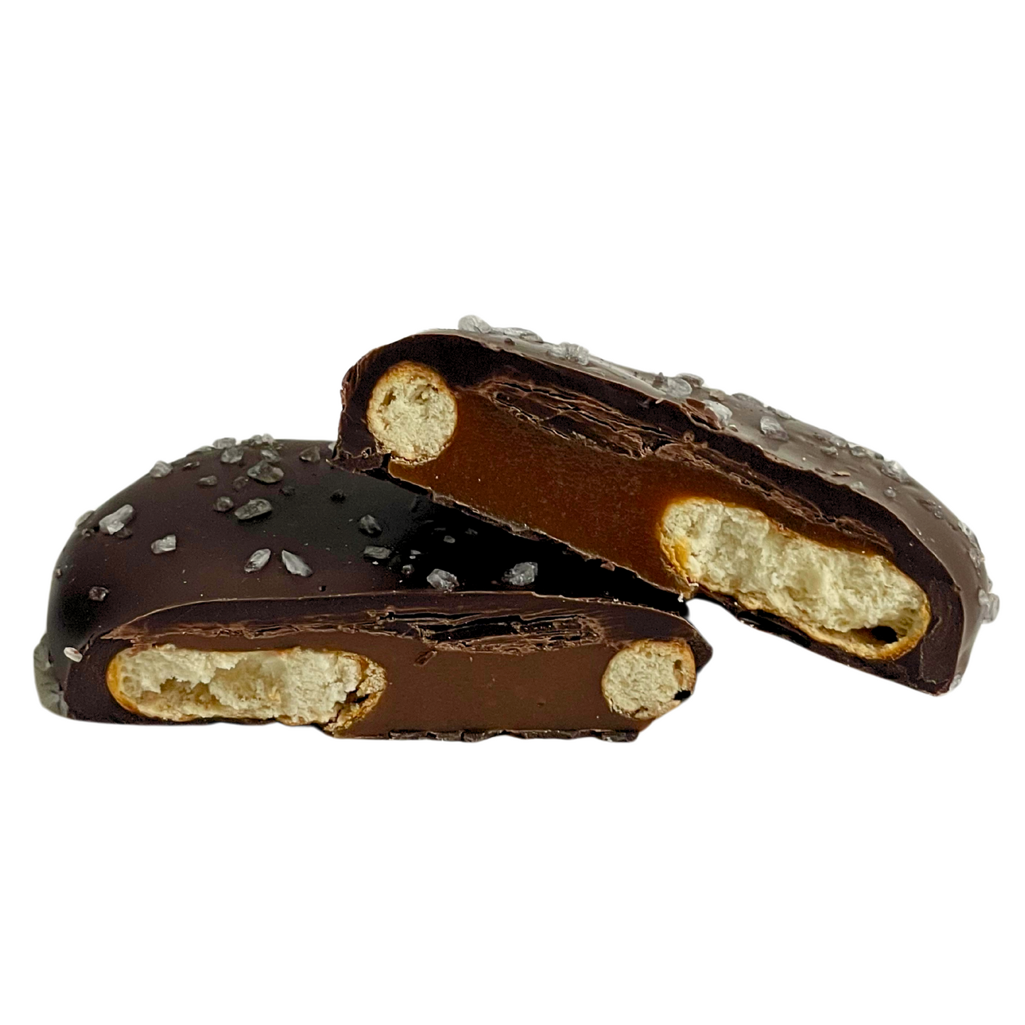 Chocolate Covered Caramel Stuffed Pretzels