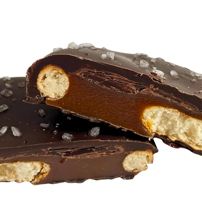 Chocolate Covered Caramel Stuffed Pretzels